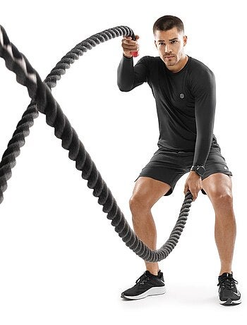 Maglietta da allenamento a maniche lunghe da uomo fitness uomo key