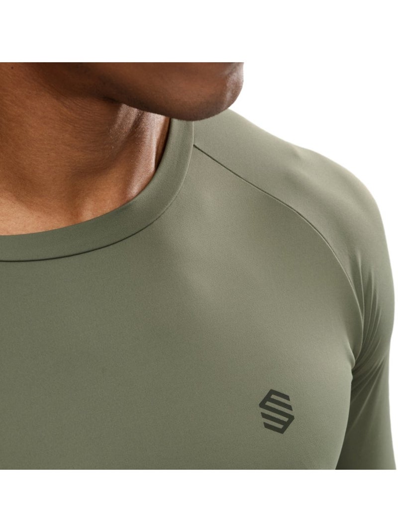 Maglietta da allenamento a maniche lunghe da uomo fitness uomo wild Verde - Kiabi
