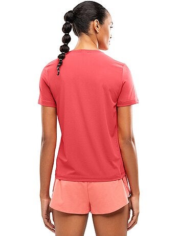 Maglietta da corsa a maniche corte da donna fitness donna singapore coral