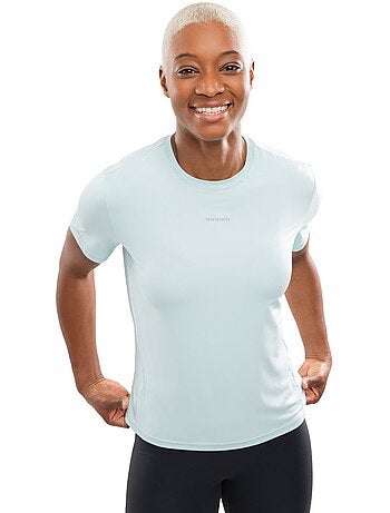 Maglietta da corsa a maniche corte da donna fitness donna singapore mint