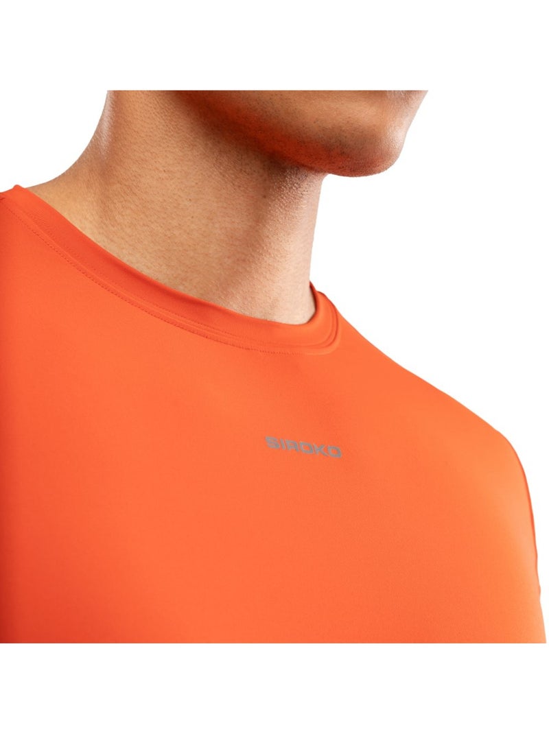 Maglietta da corsa a maniche corte da uomo fitness uomo gate brick Arancione - Kiabi
