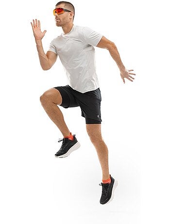 Maglietta da corsa a maniche corte da uomo fitness uomo gate gray