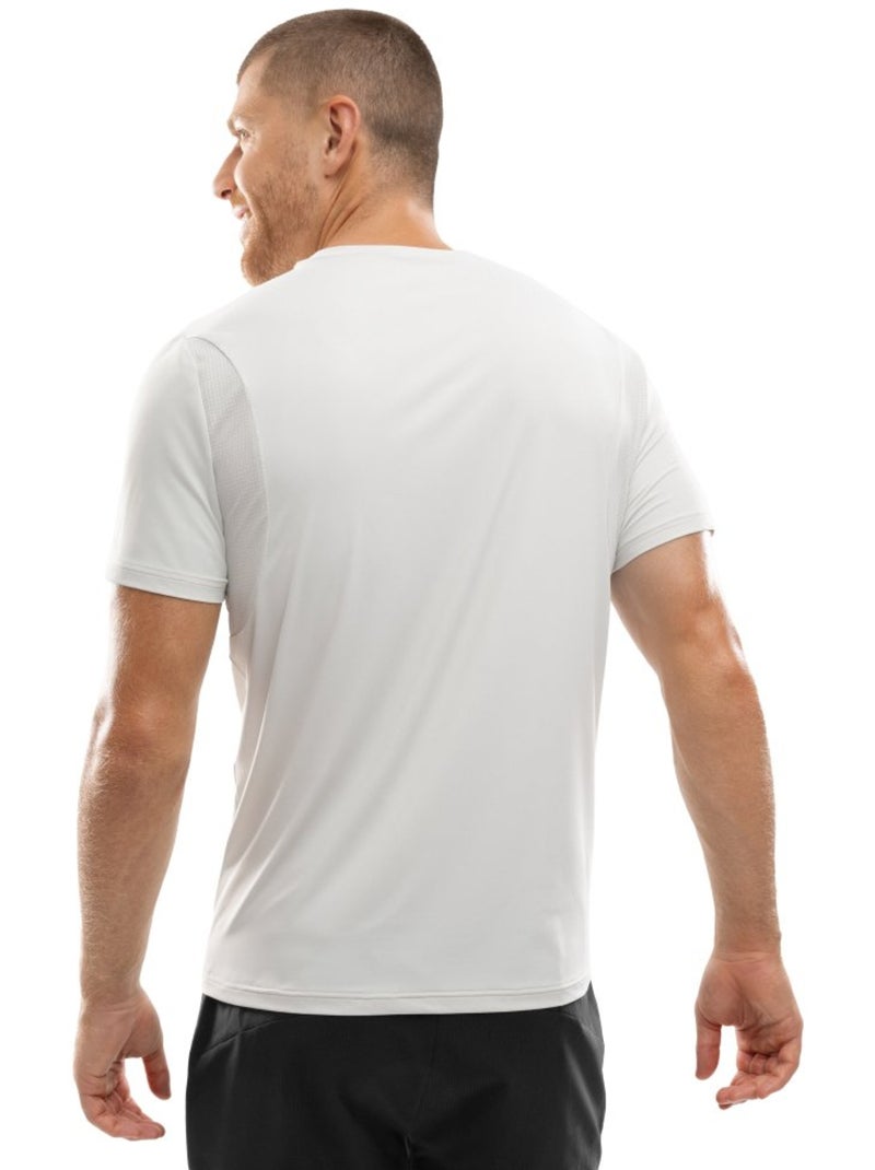 Maglietta da corsa a maniche corte da uomo fitness uomo gate gray Bianco Grigio - Kiabi