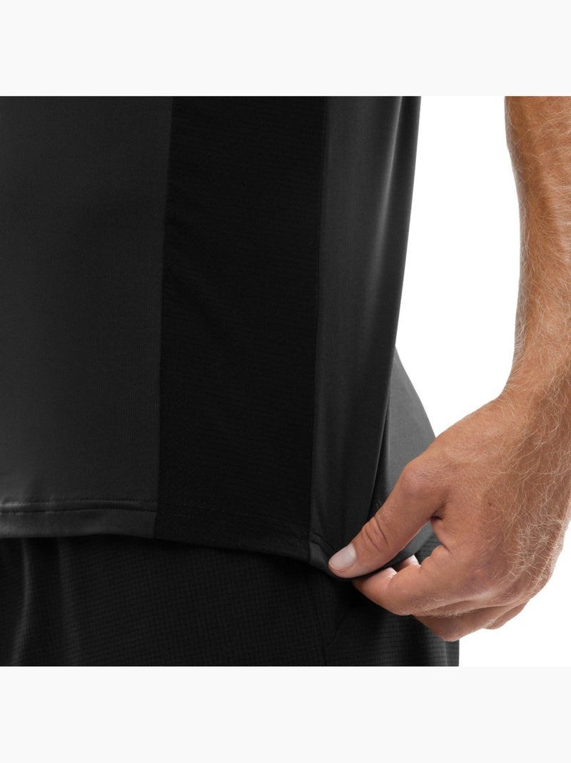 Maglietta da corsa a maniche corte da uomo fitness uomo gate Nero - Kiabi