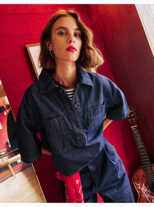 Maglietta di jeans oversize da donna, mo fashion - Kiabi Maglietta di jeans oversize da donna, mo fashion - Kiabi