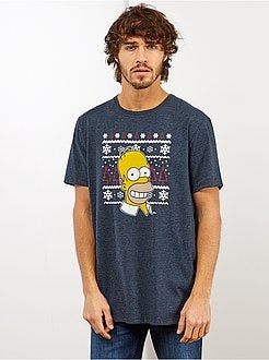 Uomo dalla S alla XXL - Maglietta di Natale 'I Simpson' - Kiabi