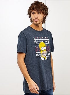 Uomo dalla S alla XXL - Maglietta di Natale 'I Simpson' - Kiabi
