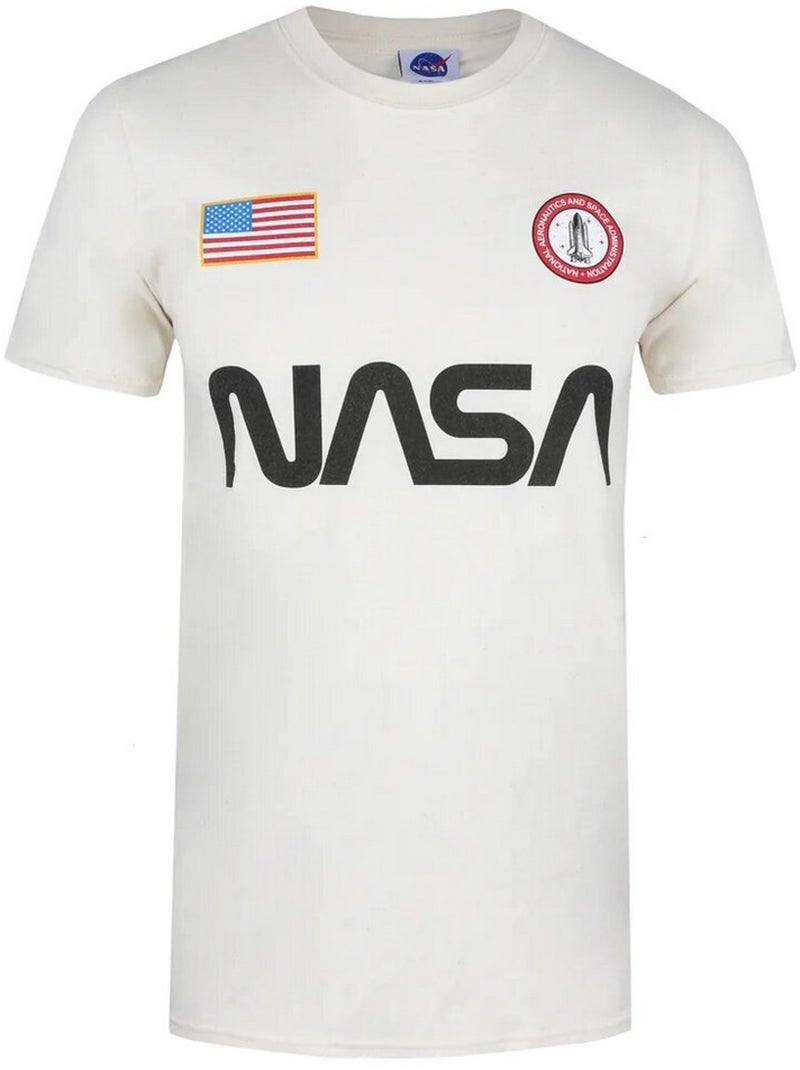 Maglietta distintivo uomo - nasa Bianco Beige - Kiabi