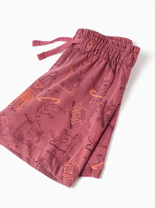Maglietta e pantaloncini in cotone con motivo animale - Kiabi Maglietta e pantaloncini in cotone con motivo animale - Kiabi