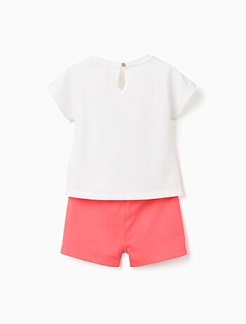 Maglietta e pantaloncini in cotone con stampa Minnie