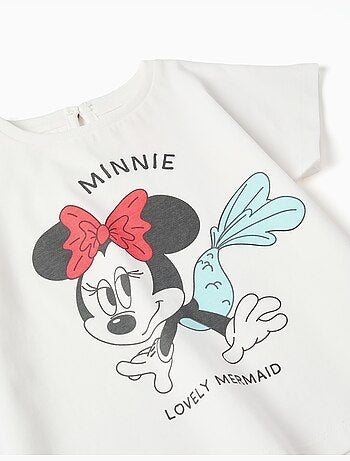 Maglietta e pantaloncini in cotone con stampa Minnie