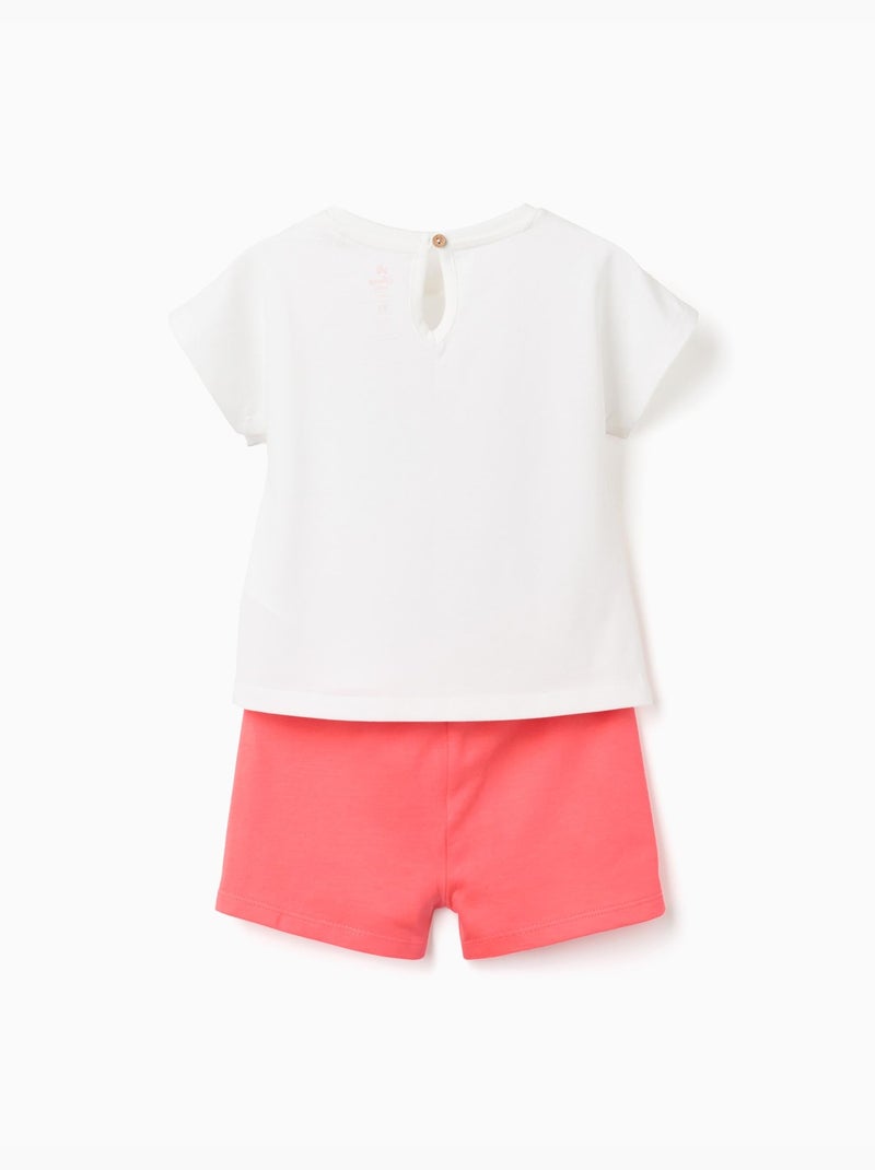 Maglietta e pantaloncini in cotone con stampa Minnie Rosa - Kiabi