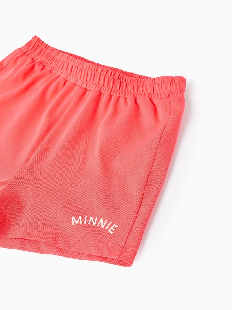 Maglietta e pantaloncini in cotone con stampa Minnie Rosa - Kiabi
