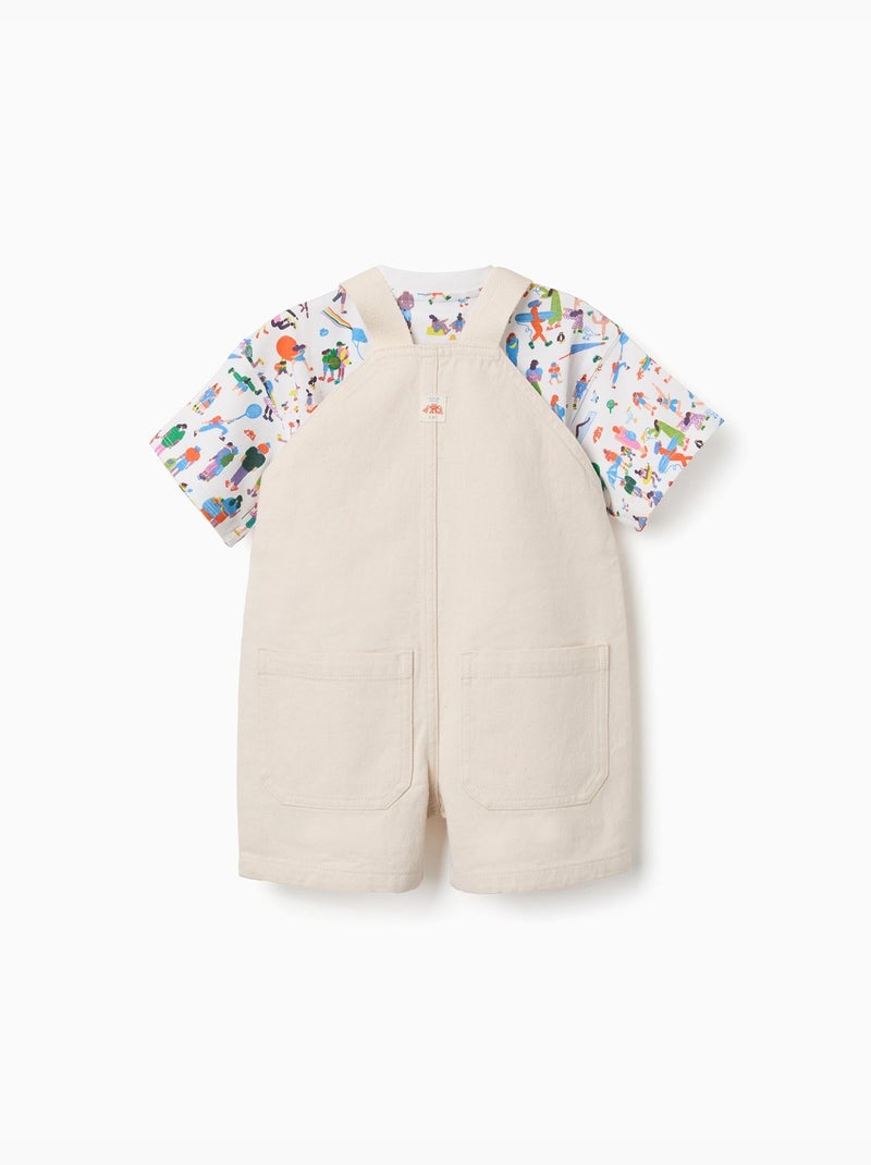Maglietta e salopette Carolina Celas x Zippy Beige chiaro - Kiabi