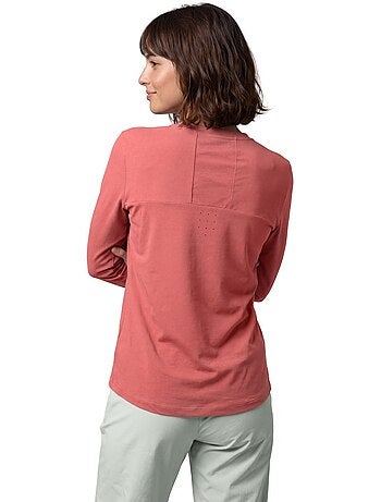 Maglietta escursionismo maniche lunghe donna donna nahuel-w brick