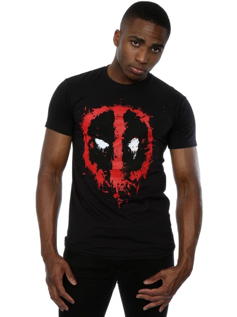 Maglietta faccia da schianto uomo - deadpool Nero - Kiabi