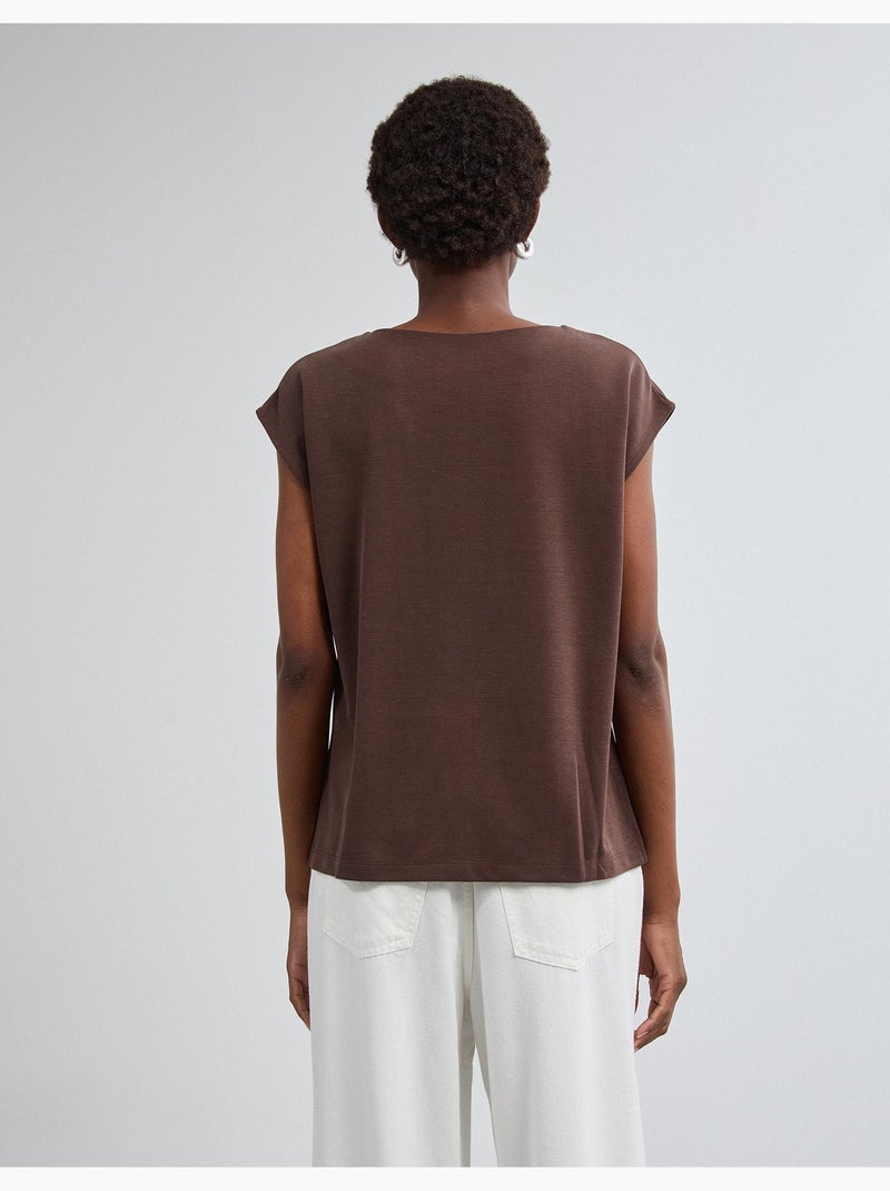 Maglietta fluida, mo fashion Marrone - Kiabi