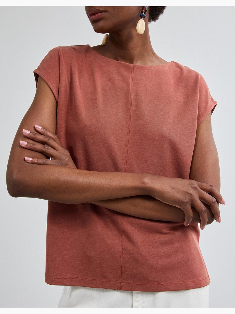 Maglietta fluida, mo fashion Marrone - Kiabi