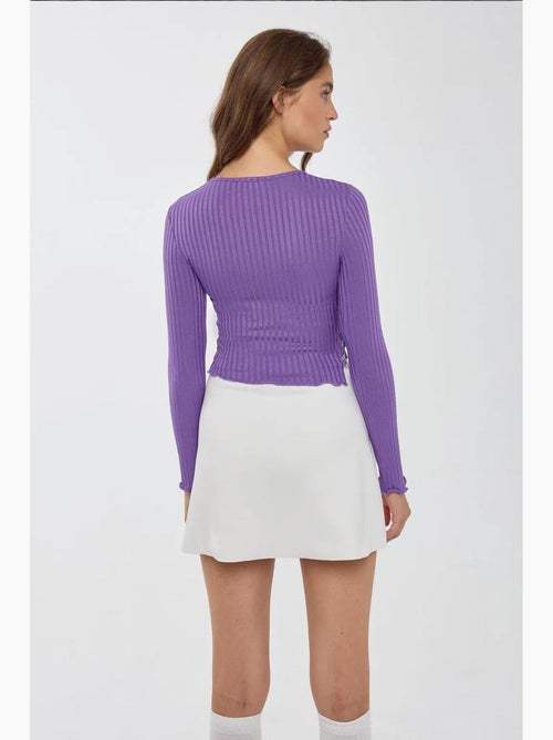 Maglietta girocollo in maglia manica lunga hiccup - Kiabi Maglietta girocollo in maglia manica lunga hiccup - Kiabi