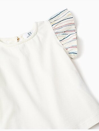 Maglietta + gonnellina in cotone a righe etniche B&S