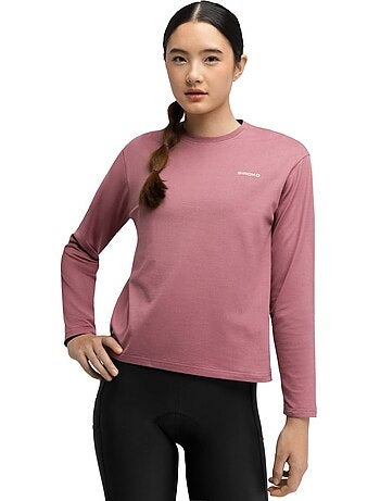 Maglietta gravel in cotone a maniche lunghe donna ciclismo donna rutted-w