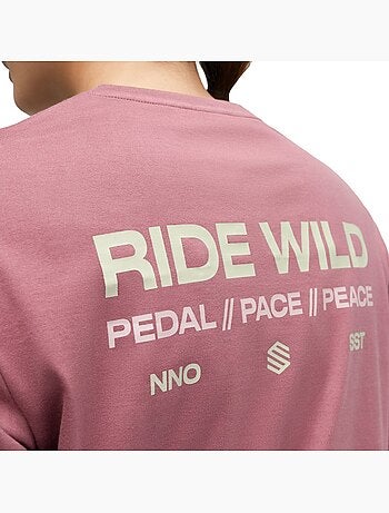 Maglietta gravel in cotone a maniche lunghe donna ciclismo donna rutted-w