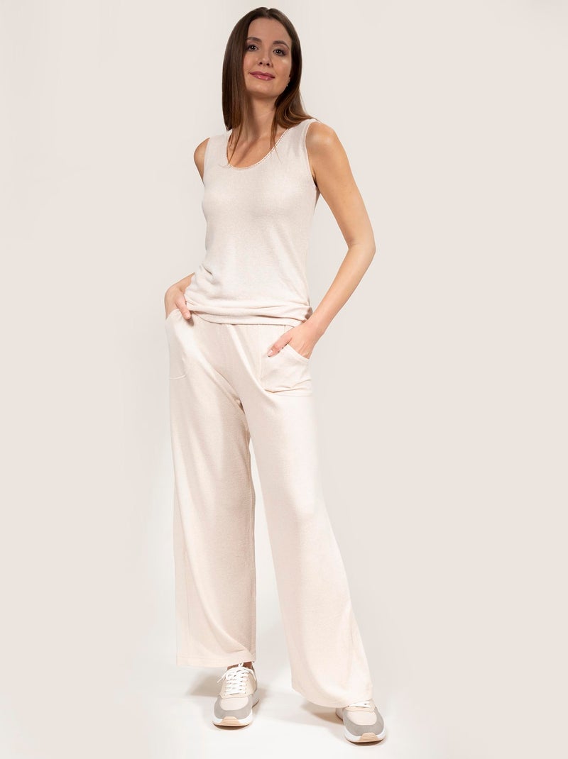Maglietta homewear donna Isotoner Beige - Kiabi
