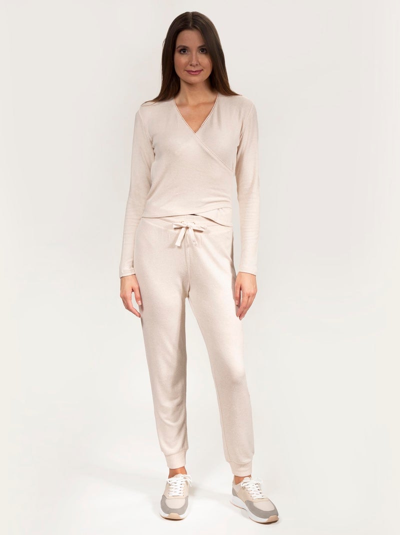Maglietta homewear donna Isotoner Beige - Kiabi