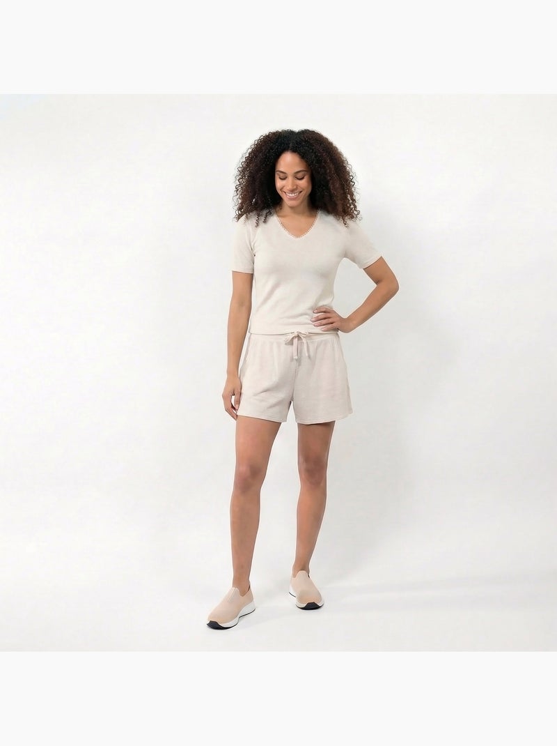 Maglietta homewear donna Isotoner Beige - Kiabi