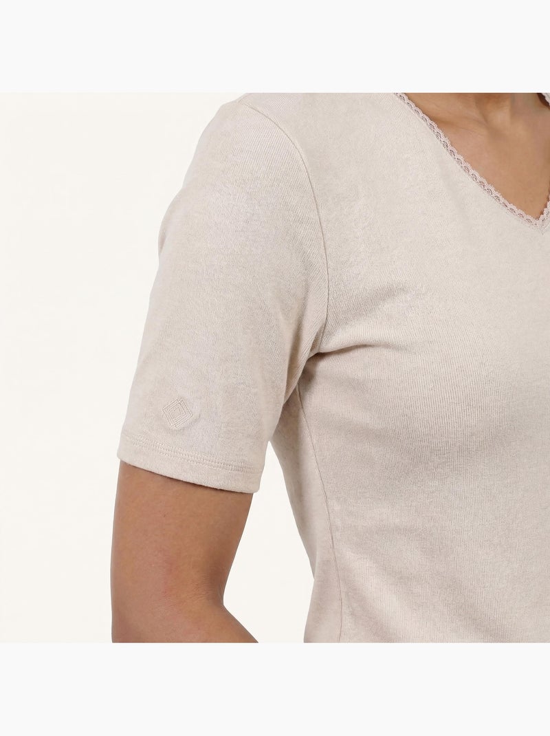 Maglietta homewear donna Isotoner Beige - Kiabi
