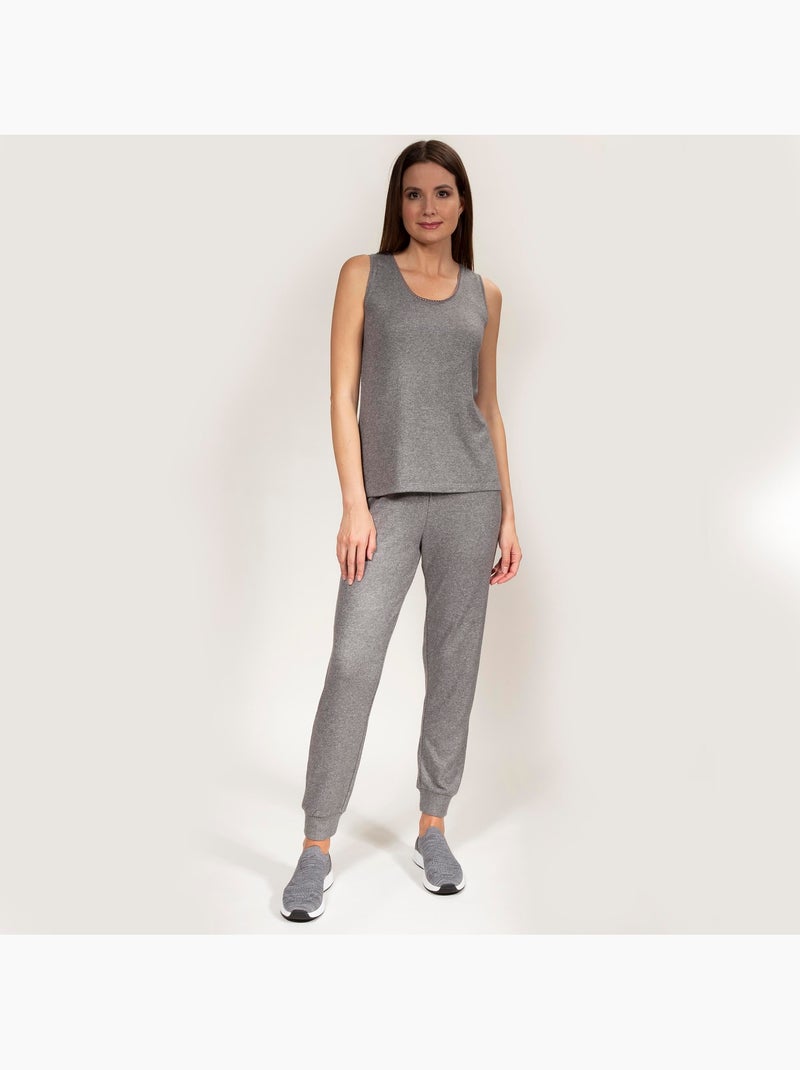 Maglietta homewear donna Isotoner Grigio melangiato - Kiabi