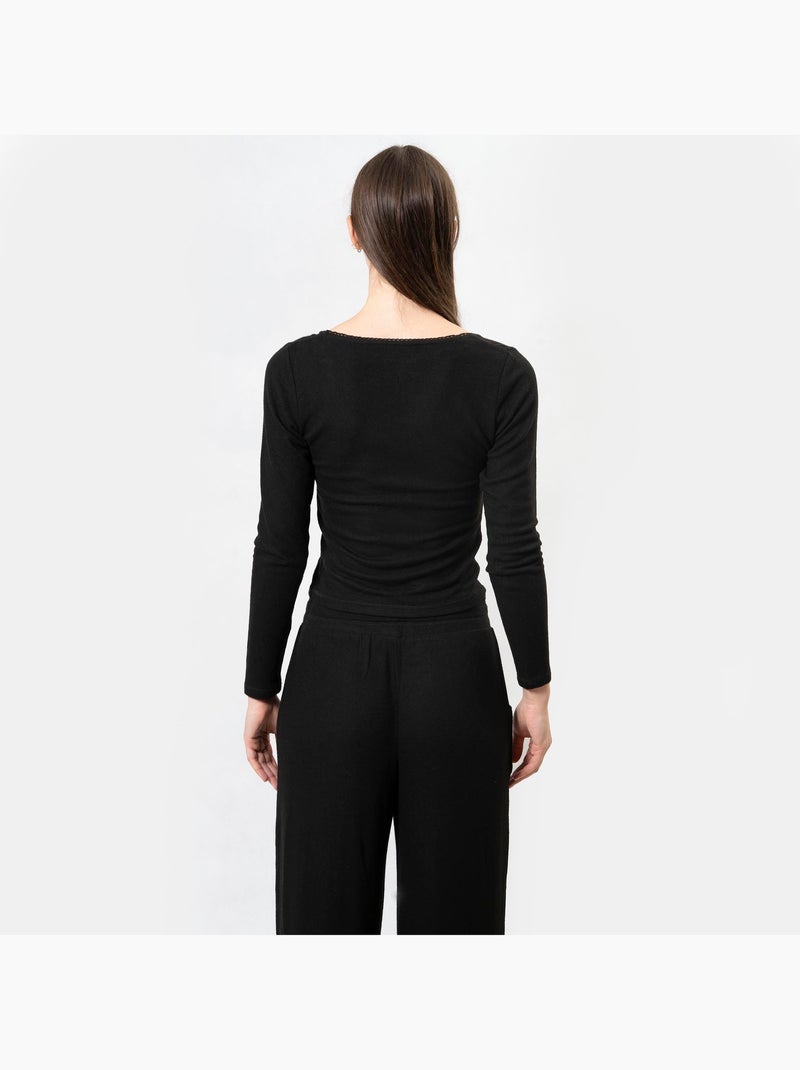 Maglietta homewear donna Isotoner Nero - Kiabi
