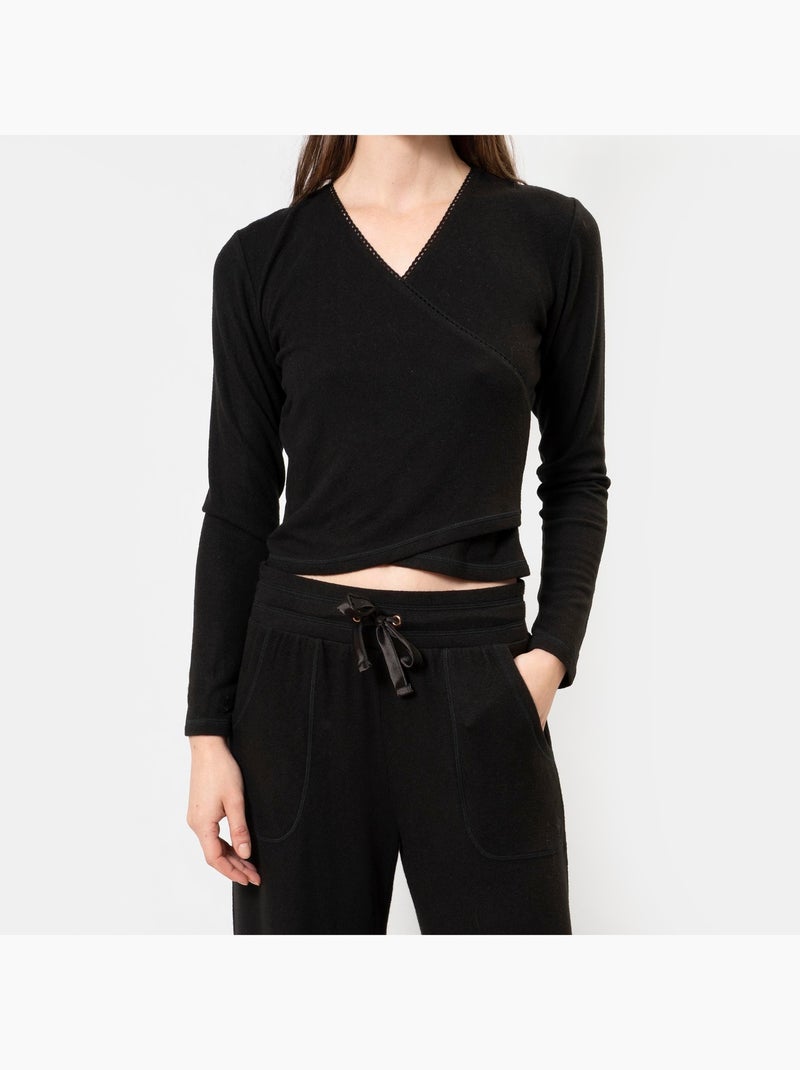 Maglietta homewear donna Isotoner Nero - Kiabi