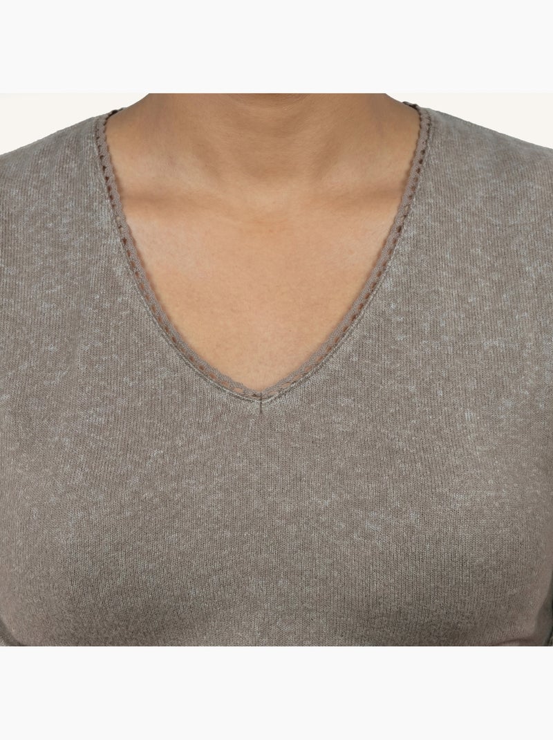 Maglietta homewear donna isotoner Tortora - Kiabi