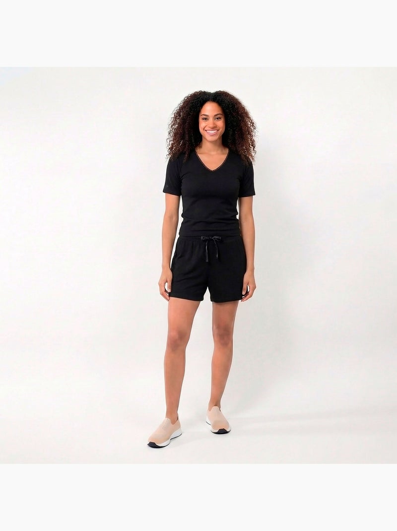 Maglietta homewear donna Nero - Kiabi