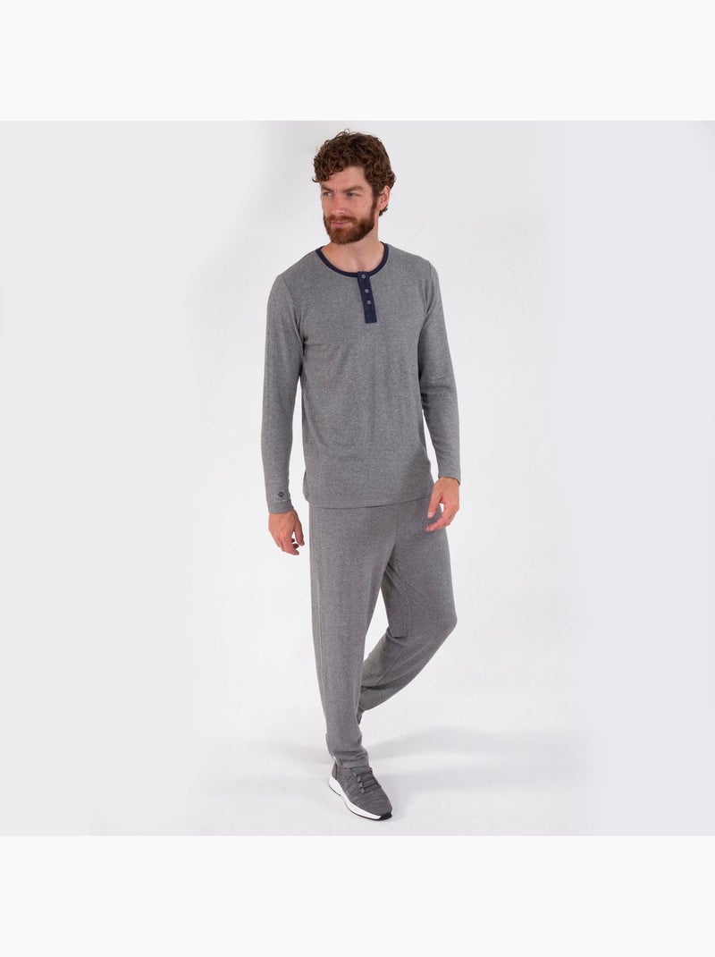 Maglietta homewear uomo Grigio melangiato - Kiabi