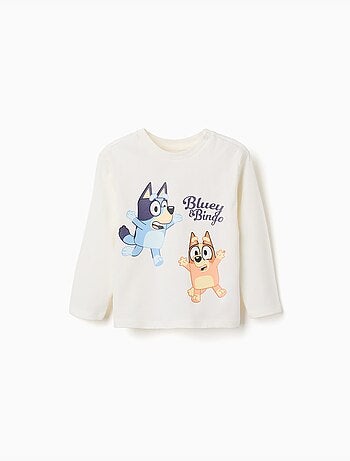 Maglietta in cotone a manica lunga Bluey