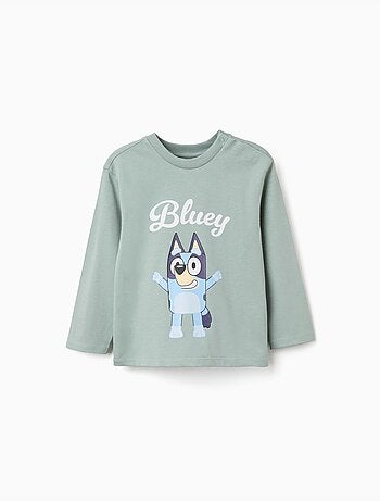 Maglietta in cotone a manica lunga Bluey