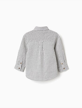 Maglietta in cotone a manica lunga con righe b&s