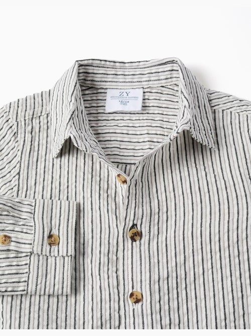 Maglietta in cotone a manica lunga con righe b&s - Kiabi