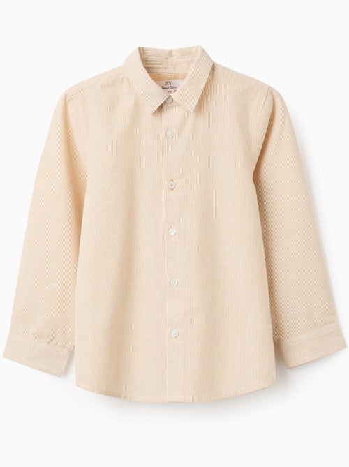 Maglietta in cotone a manica lunga con righe - Kiabi