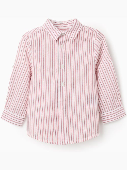 Maglietta in cotone a manica lunga con righe - Kiabi