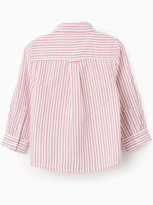 Maglietta in cotone a manica lunga con righe - Kiabi
