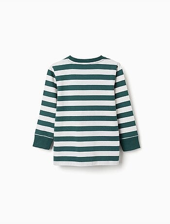 Maglietta in cotone a manica lunga con righe