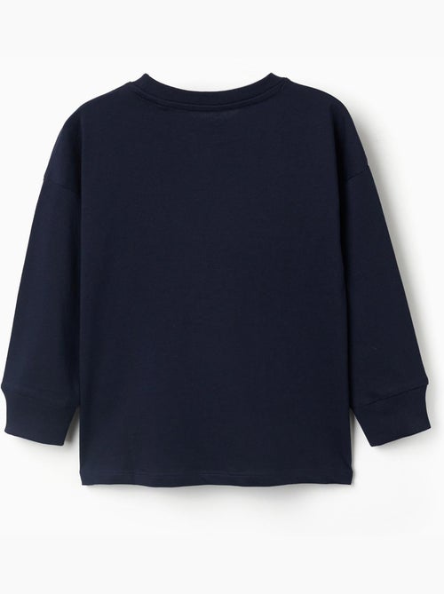 Maglietta in cotone a manica lunga con stampa art - Kiabi