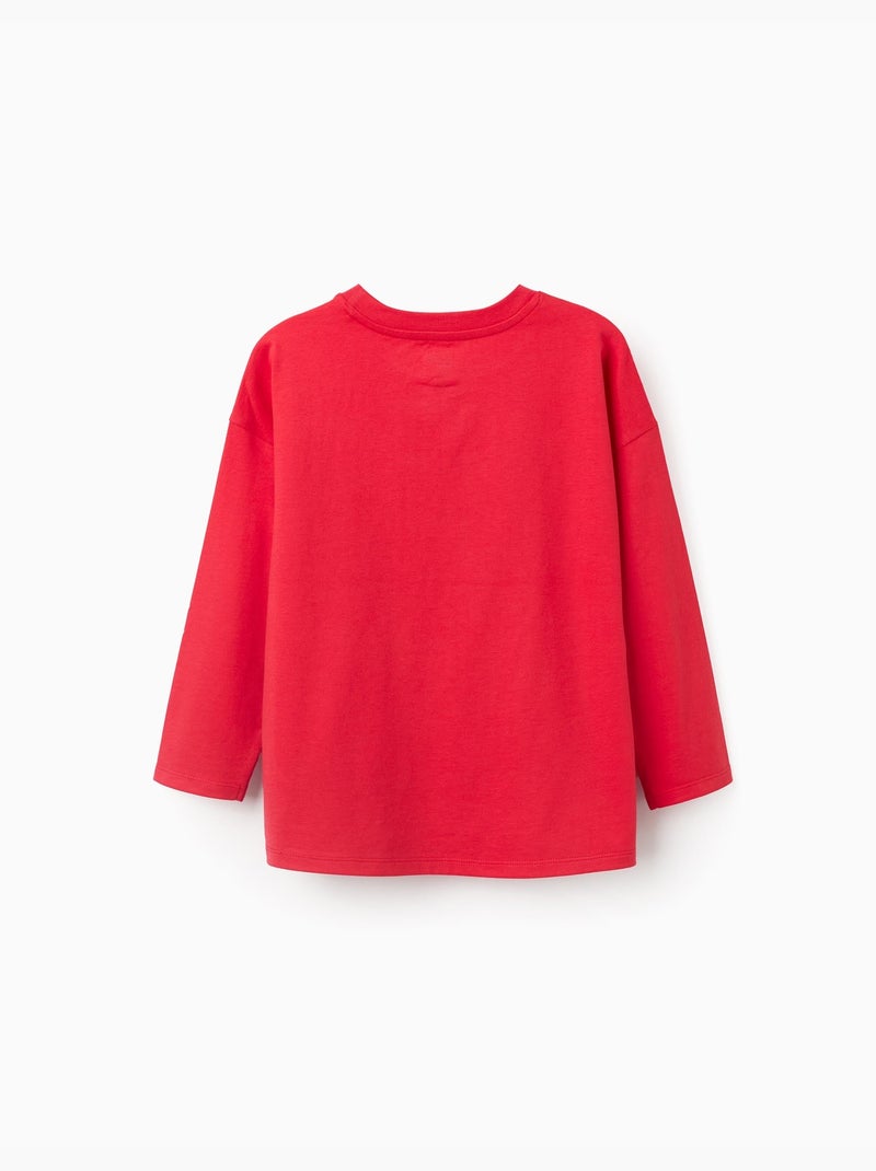 Maglietta in cotone a manica lunga con stampa avengers Rosso - Kiabi
