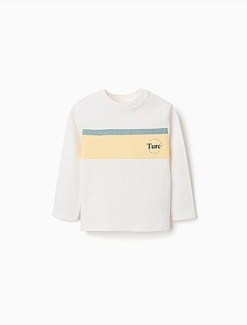 Maglietta in cotone a manica lunga con stampa
