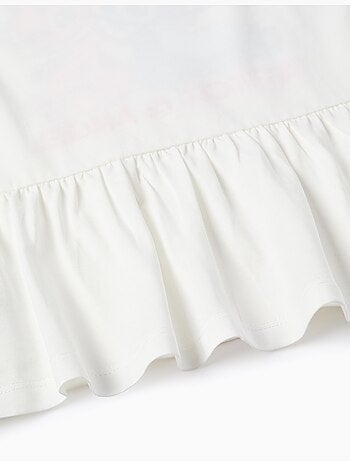 Maglietta in cotone a manica lunga con stampa di stitch e angel