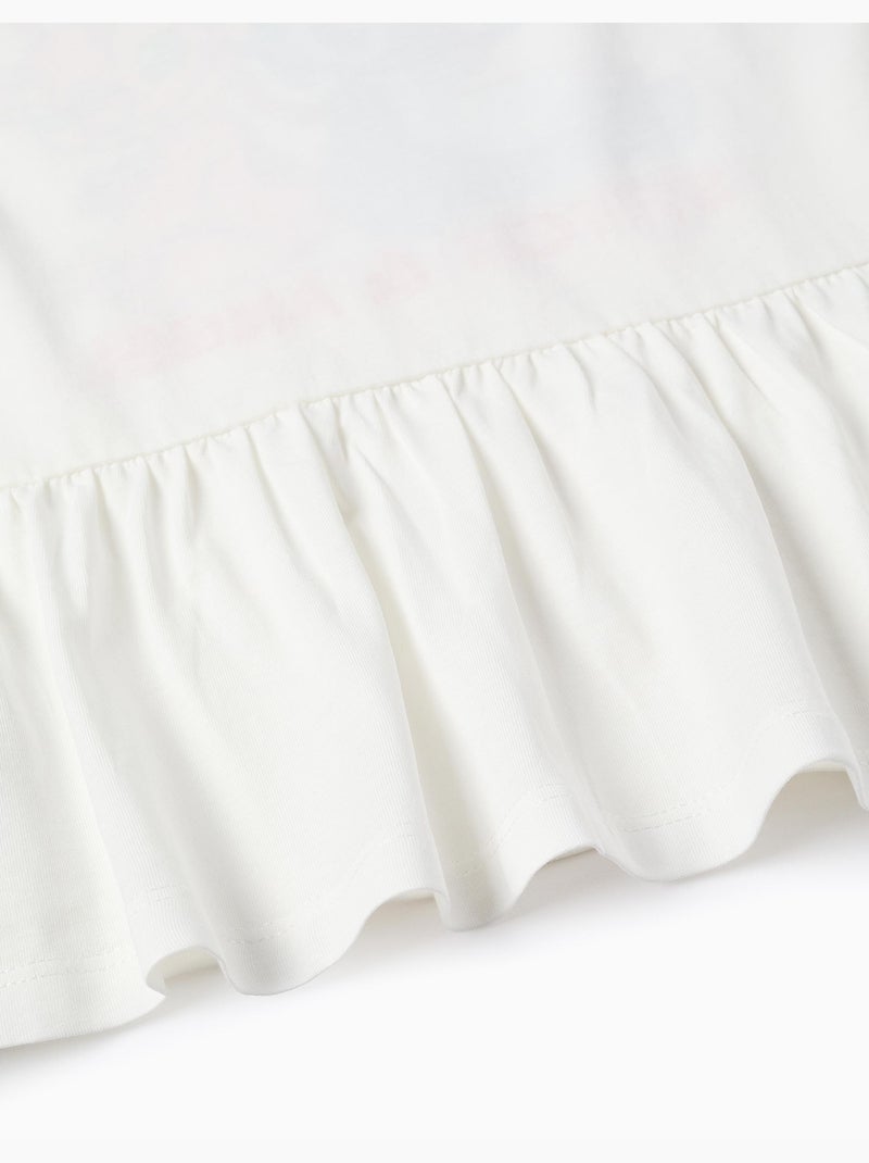 Maglietta in cotone a manica lunga con stampa di stitch e angel Bianco - Kiabi