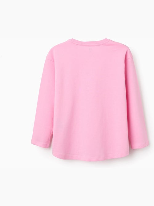 Maglietta in cotone a manica lunga con stampa imagination - Kiabi